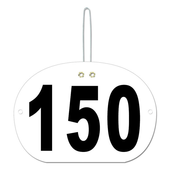 Image Award Ribbons Large Oval Exhibitor Numbers with Hook Labeled 1150 The Cheshire Horse