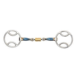 Shires Blue Sweet Iron Bevel Bit with Roller Link