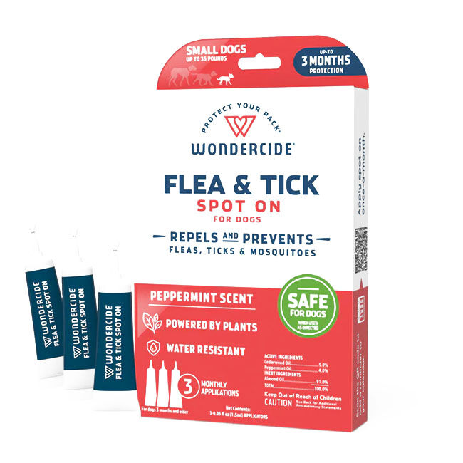 Wondercide Flea & Tick Spot On for Dogs & Cats with Natural Essential Oils - 3-Month Supply image number null