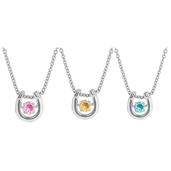 Montana Silversmiths Dancing Birthstone Horseshoe Necklace image number null