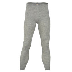 Engel Men's Wool/Silk Blend Leggings - Light Grey Melange