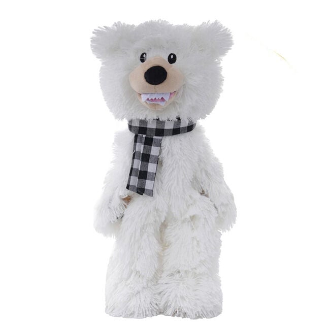 Tall Tails Stuffless Squeaker Dog Toy - Polar Bear image number null
