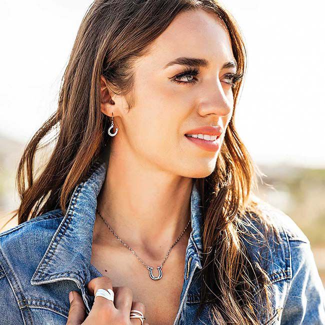 Montana Silversmiths Dainty Horseshoe Earrings image number null