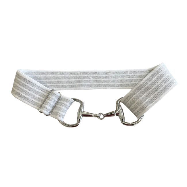 Anademi Stretch Belt with Silver-Tone Bit Buckle - Shimmers image number null