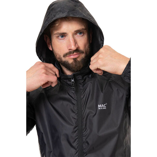 Mac in a Sac Unisex Origin II Packable Waterproof Jacket - Black image number null