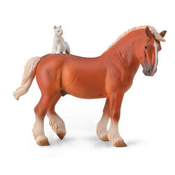CollectA by Breyer Draft Horse with Cat