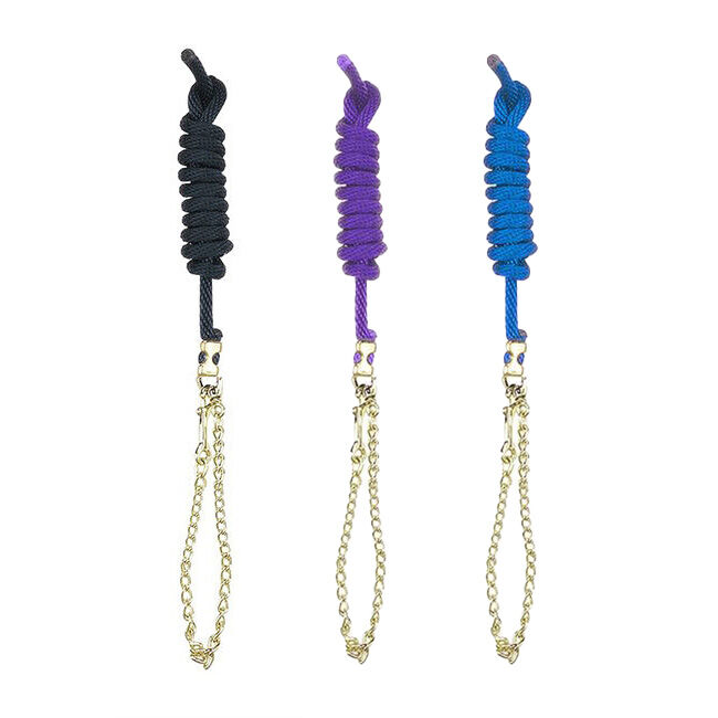 Perri's Poly Nylon Lead with Brass Plated Chain Purple image number null