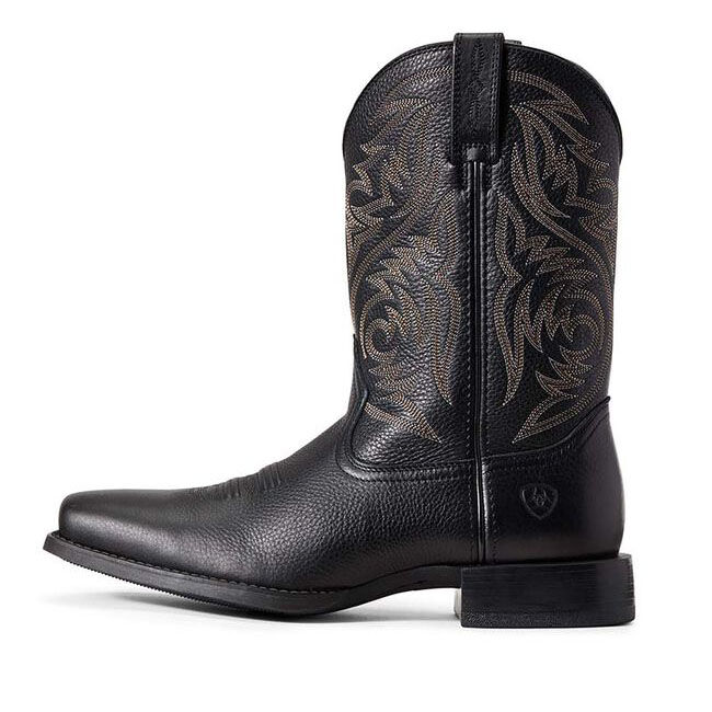 Ariat Men's Sport Herdsman Western Boot - Black Deertan image number null