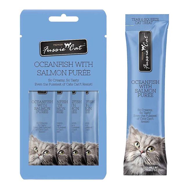 Fussie Cat Puree Ocean Fish & Salmon - 4 Count image number null
