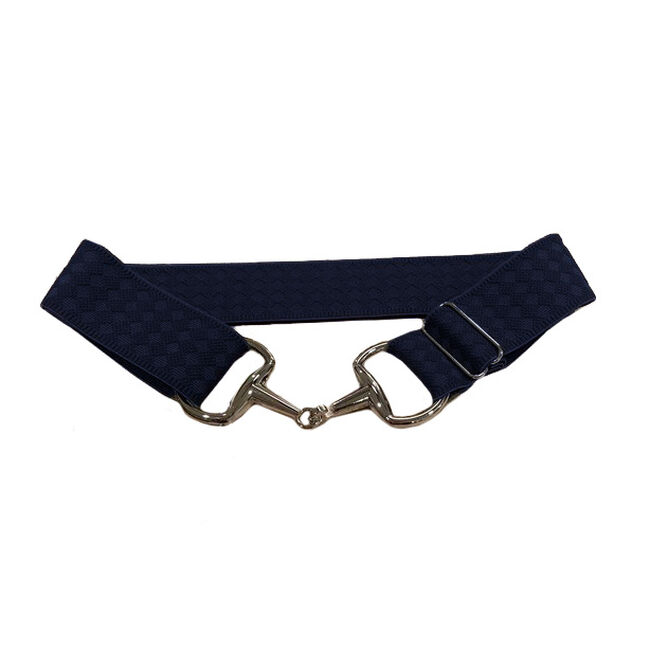 Anademi Stretch Belt with Silver-Tone Bit Buckle - Textures image number null