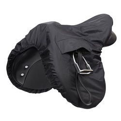 Shires Waterproof Ride-On Saddle Cover - Black
