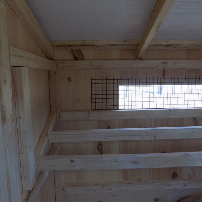 Amish Built Chicken Coops 5' x 6' Chicken Coop with Bronze Roof & Wheels image number null