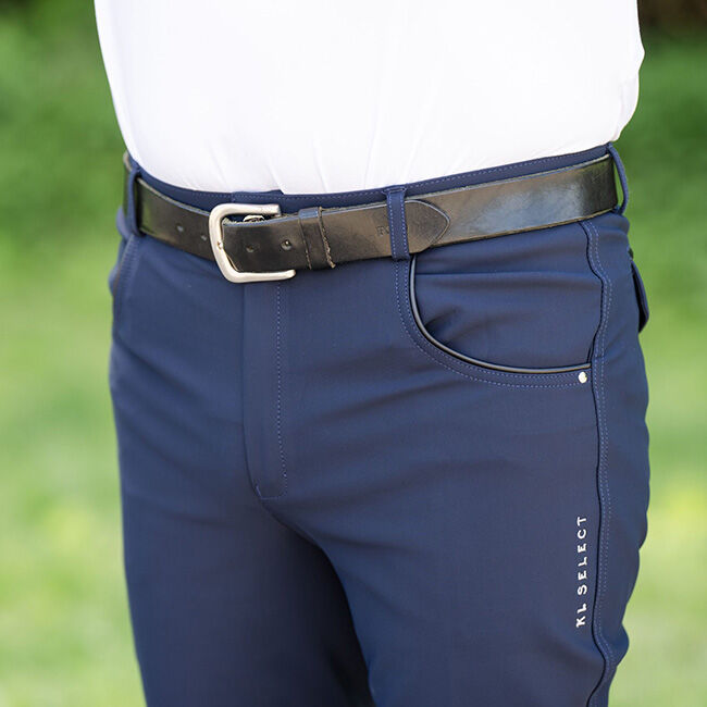 KL Select Men's Evan Full Seat Breeches - Navy/Black image number null