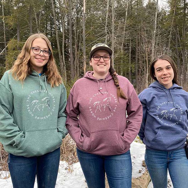 The Cheshire Horse Adult Round Logo Hoodie image number null