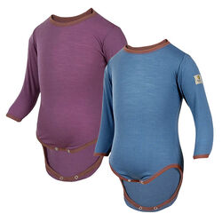Janus Baby Wool Onesie with Contrasting Trim