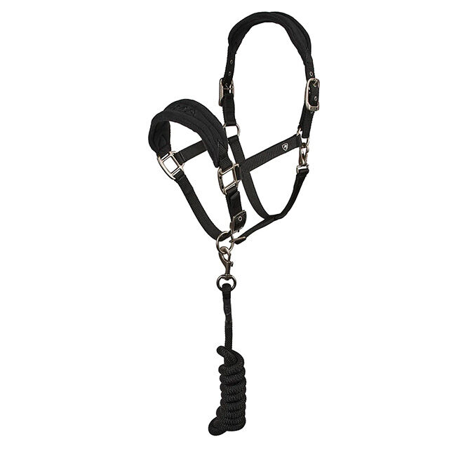 Shires ARMA Comfy Fleece Headcollar & Lead Rope - Black image number null
