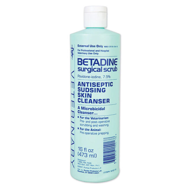 Betadine Veterinary Surgical Scrub (Povidone-iodine, %) - 16oz | The  Cheshire Horse