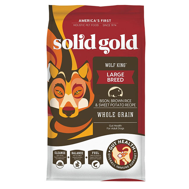Solid Gold Wolf King Large Breed Dog Food Bison Brown Rice Sweet Potato Recipe 22 lb The Cheshire Horse