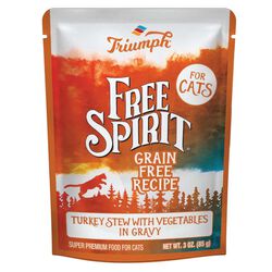 Triumph Free Spirit Grain-Free Turkey Stew with Vegetables in Gravy for Cats
