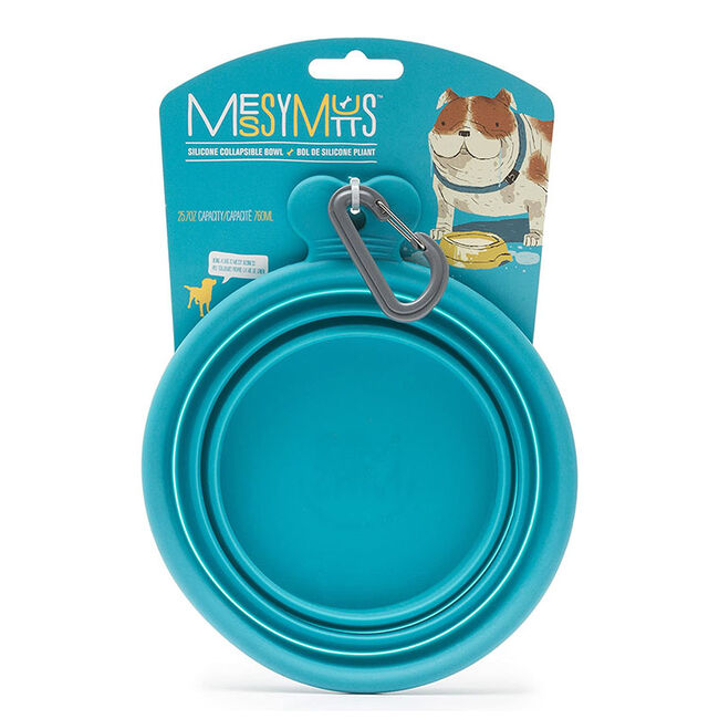 Messy Mutts 3-Cup Collapsible Silicone Travel Bowl image number null