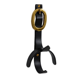 Horse Fare Double Iron Hook with Brass Buckle & Bridle