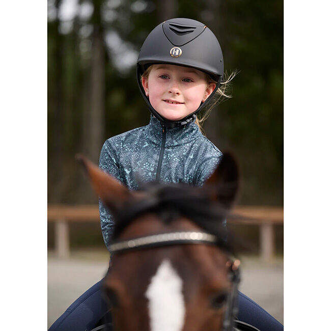 Kerrits Kids' Traverse Quarter Zip Fleece Tech Top - Nightfall Fantasy Fillies image number null