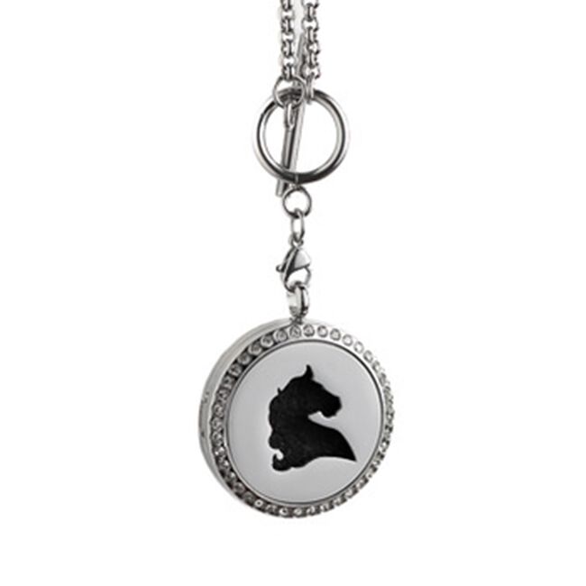 Annie Oakley Horse Head Aroma Locket Necklace image number null