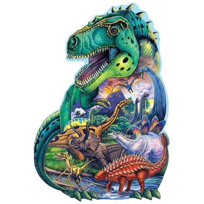 "Dinosaur Days" 100 Piece Shaped Puzzle image number null