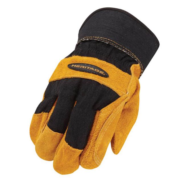 Heritage Performance Gloves Men's Fence Work Gloves - Black/Tan image number null