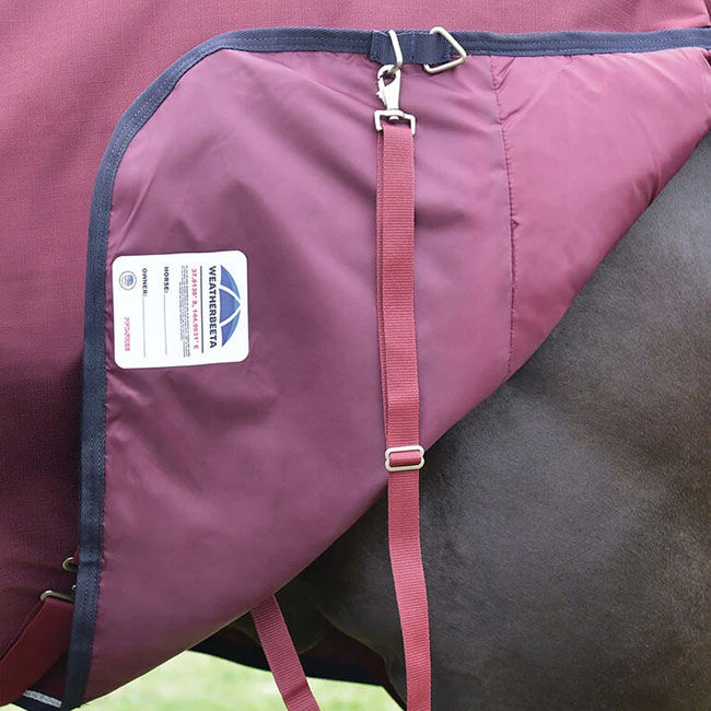 WeatherBeeta ComFiTec Essential Turnout with Standard Neck (0g Fill) - Burgundy/Navy image number null
