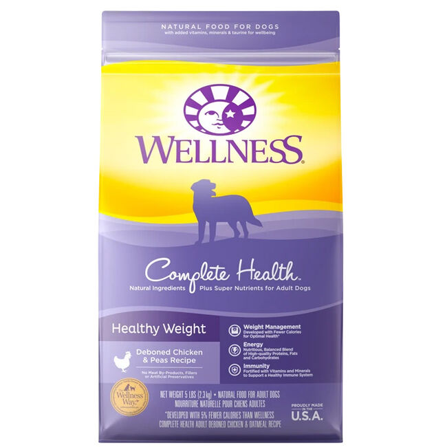 Wellness Complete Health Healthy Weight Dog Food - Deboned Chicken & Peas Recipe image number null