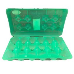 Tuff Stuff Plastic Egg Carton - 18 Eggs - Green