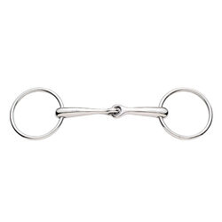 Korsteel Stainless Steel Solid Mouth Jointed 16mm Loose Ring Snaffle Bit