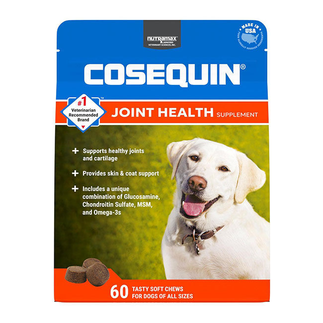 Nutramax Cosequin for Dogs Joint Health Supplement, Contains Glucosamine for Dogs, Plus Chondroitin, MSM and Omega-3s, Supports Joint and Skin and Coat Health, For All Breeds and Sizes, Soft Chews image number null