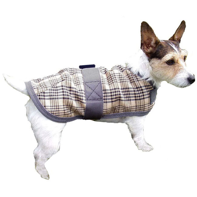 High Spirit Fleece Plaid Dog Coat image number null