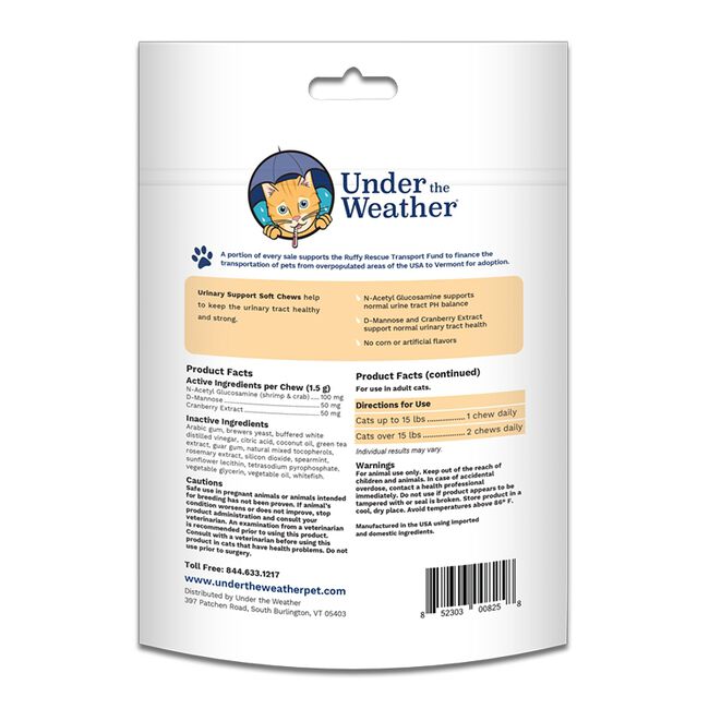 Under the Weather Urinary Support Soft Chews for Cats image number null