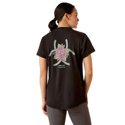 Ariat Women's Rebar Workman Rose T-Shirt - Black