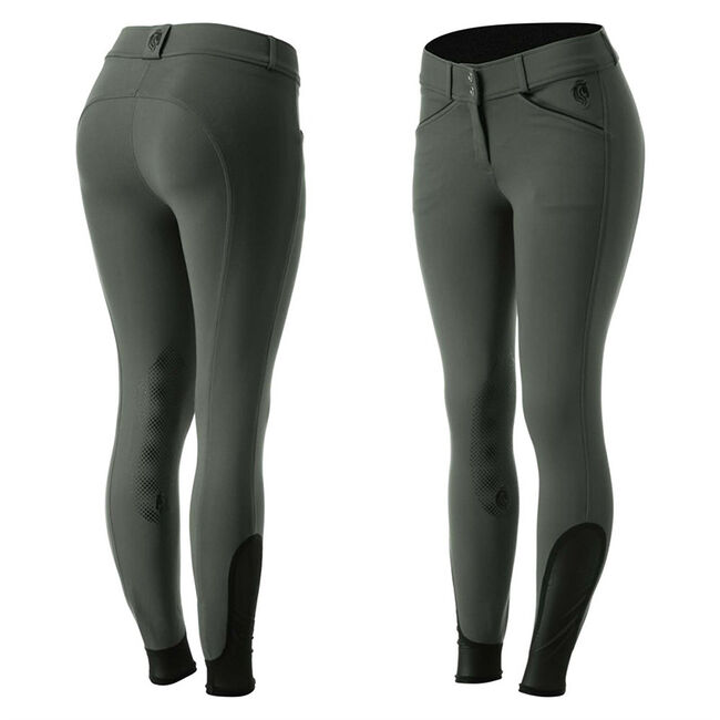 Equinavia Women's Astrid Silicone Knee Patch Breeches - Carbon Gray/Black image number null