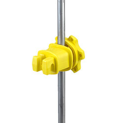 Dare Western Screw-Tight Round Post Insulator - Yellow - 25-Pack