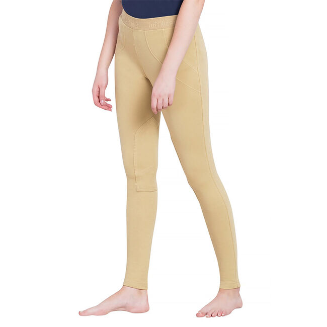 TuffRider Women's Cotton Schooling Tights - Light Tan image number null