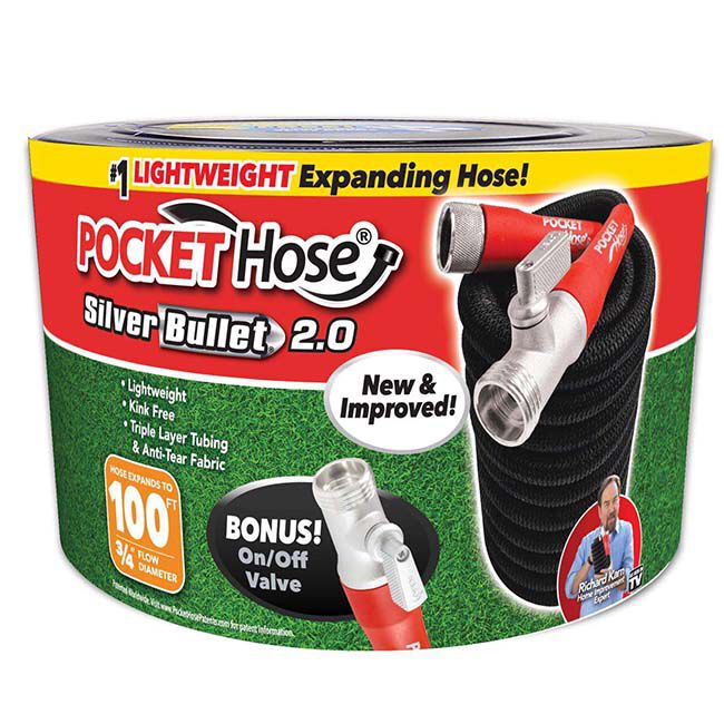Pocket Hose Silver Bullet 2.0 - 3/4" x 100' image number null