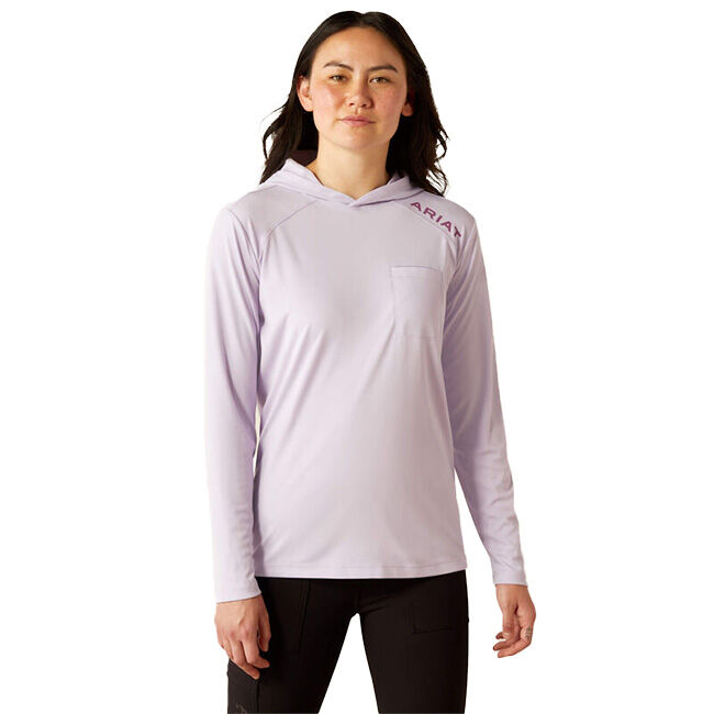 Ariat Women's Rebar Sunblocker Hooded T-Shirt - Pastel Lilac image number null