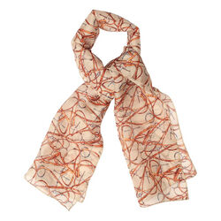 AWST International Lila Snaffle Bridles Scarf - Beige