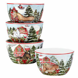 GT Reid Snowy Farm 5-1/4" in Dessert Bowl - Assorted Designs