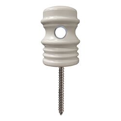 Zareba Duralator Wood Post Self-Drilling Insulator - White