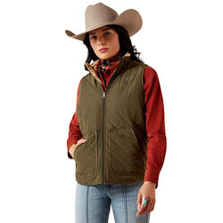 Ariat Women's Dilon 2.0 Reversible Insulated Vest - Ivy Green/Wild Horses