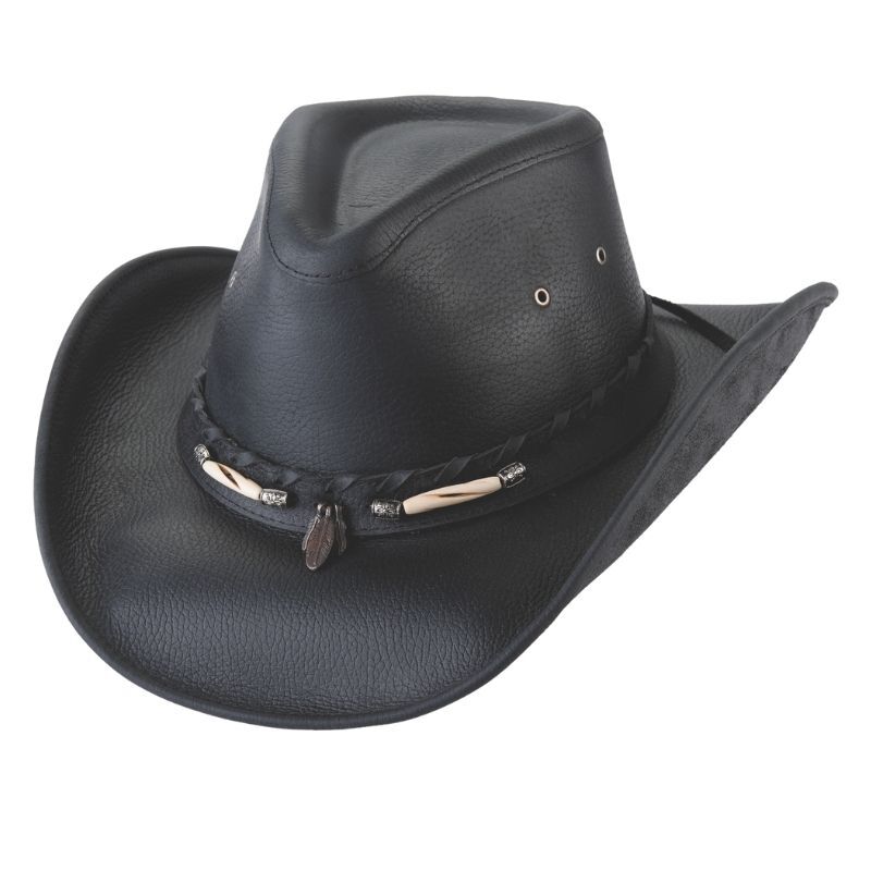 Bullhide Briscoe Leather Hat - Black | The Cheshire Horse