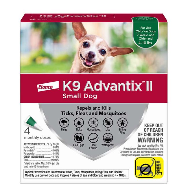K9 Advantix II Flea & Tick Treatment for Dogs - 4-Pack image number null