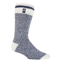 Heat Holders Men's Jeffrey Original Cream Block Twist Crew Socks