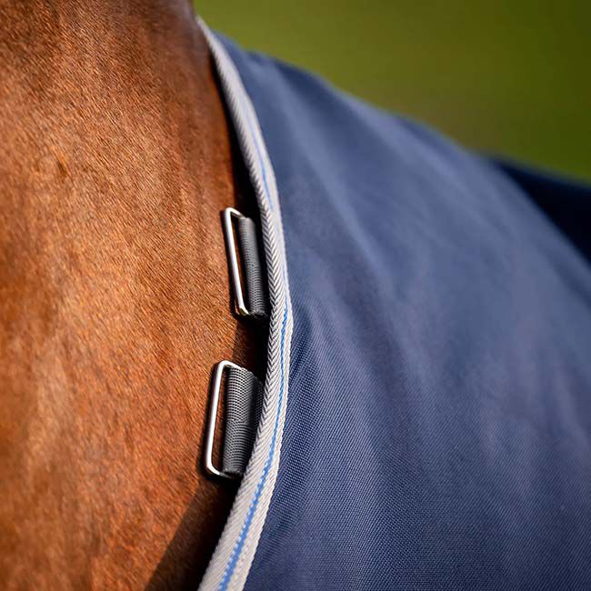 Horseware Rhino Plus Turnout with Vari-Layer (250g Medium) - Navy/Titanium Grey/Classic Blue image number null